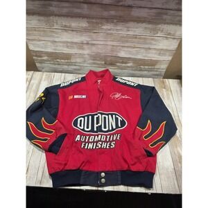 Chase Authentics Jeff Gordon DuPont NASCAR Racing Jacket Red Navy Kids L/XL READ